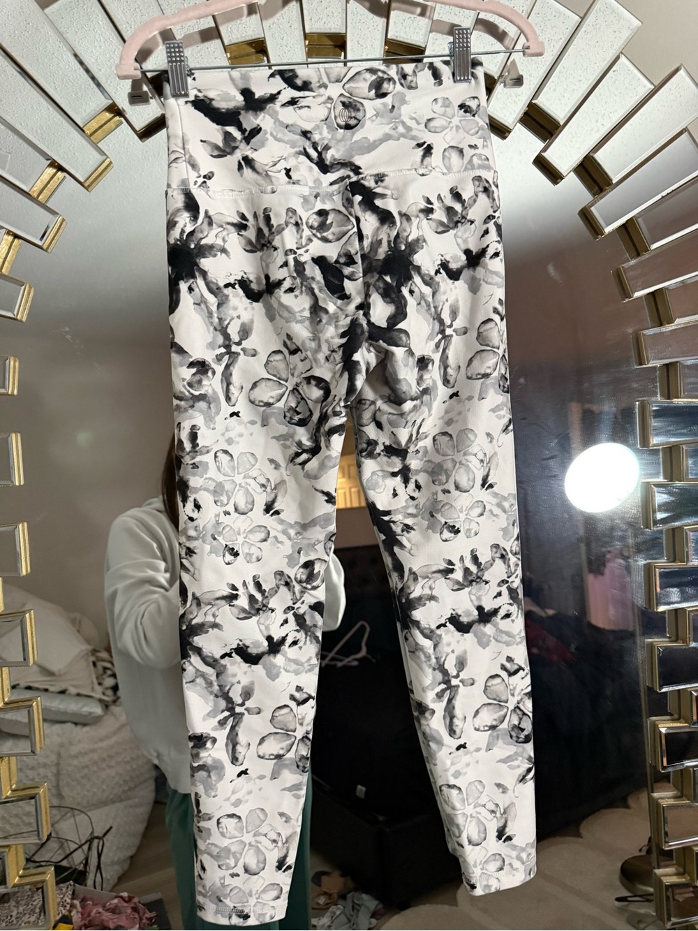 Balance Collection Black & White Floral Watercolor Leggings